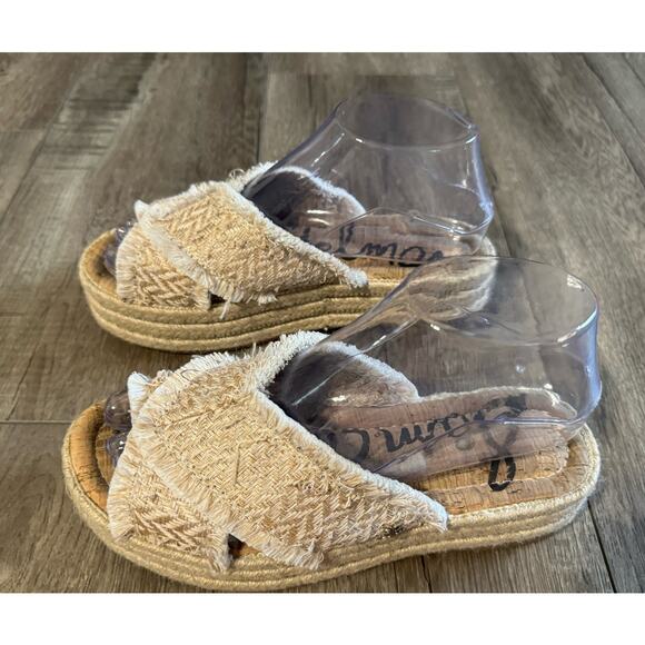 Sam Edelman Cream Textured Sandals - Picture 2 of 7